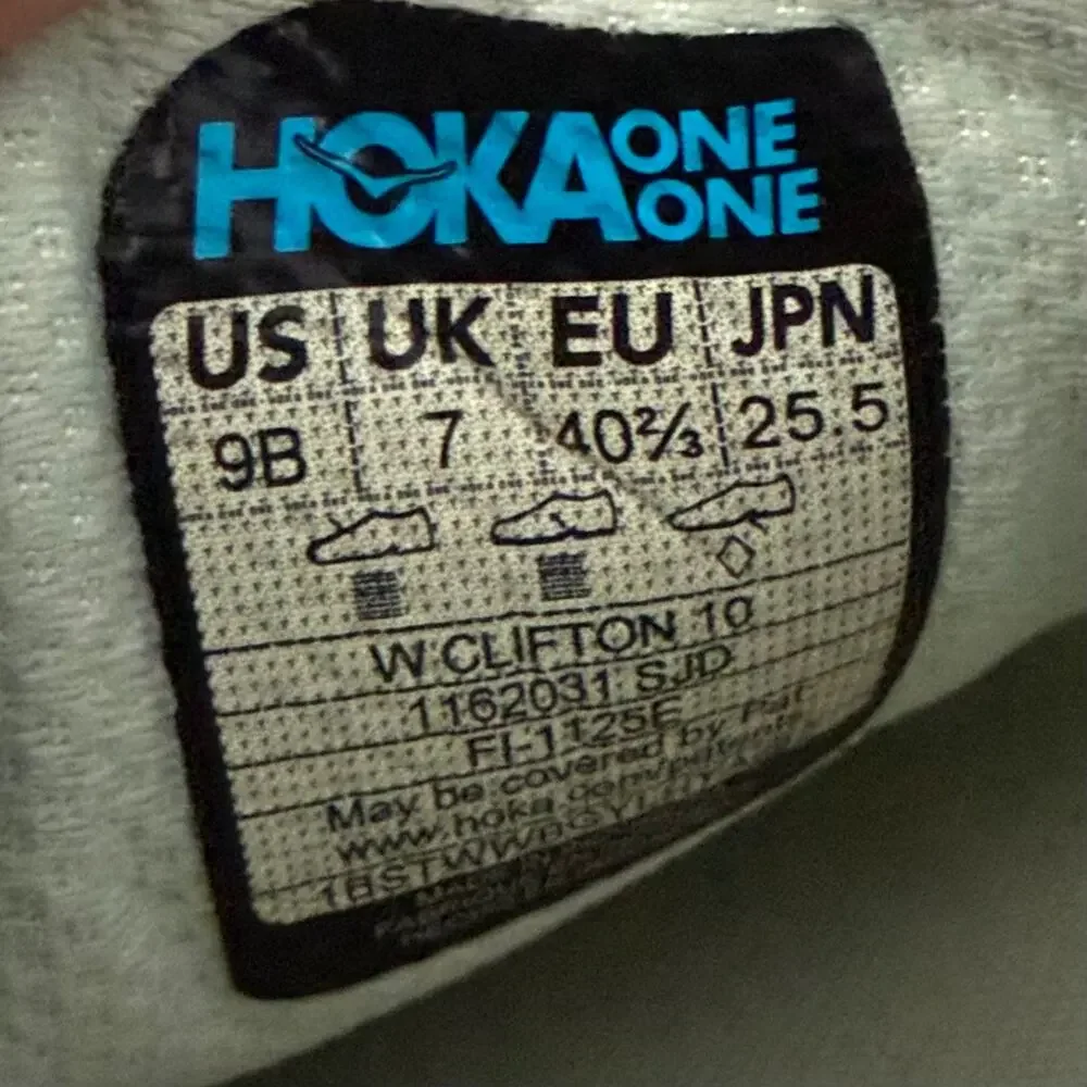 Hoka One One Clifton 10 Shoes Womens Size 9 B Running Sea Glass Jadeite Green